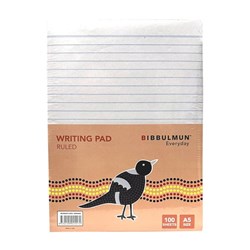Bibbulmun Writing Pad A5 Ruled 100 Leaf Pack Of 10 