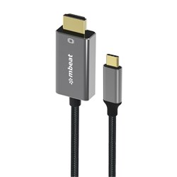 Mbeat ToughLink USB-C To HDMI Cable 4K 1.8 Metre Grey 