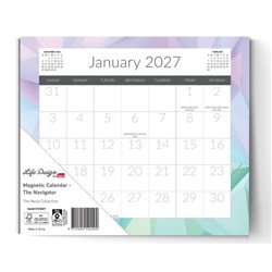 Sasco Nova Magnetic Wall Calendar 216 x 244mm Month To View Life Design