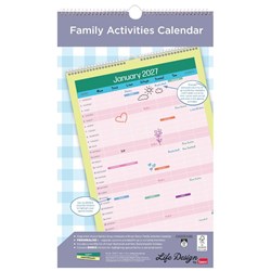 Sasco Tribe Wall Planner 250 x 420mm Month To View Life Design