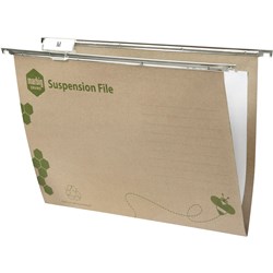 Marbig Enviro Suspension Files Foolscap With Nylon Runners & Tabs & Inserts Green Box Of 50