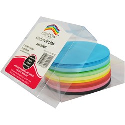 Rainbow Kinder Circles Matte 120mm 80gsm Assorted Pack Of 500