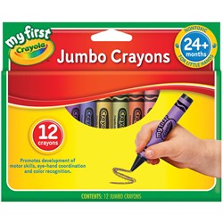 Crayola My First Jumbo Crayons 101 x 14mm Assorted Pack Of 12