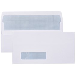 Cumberland Window Face Envelope DLX Self Seal Secretive White Box Of 500