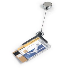 Durable Convention Card Holder Deluxe Duo Reel Pro