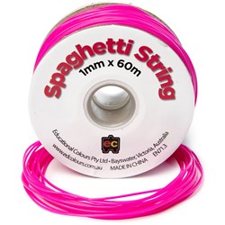 EC Spaghetti String 1mmx60m Fluro Pink  