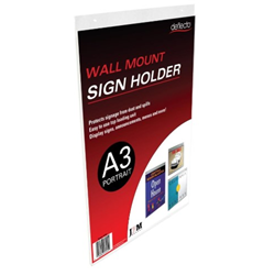 DEFLECT O SIGN MENU HOLDER A3 Portrait Wall Mount
