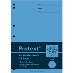 Protext Binder Book A4 7 Hole 8mm Ruled 70gsm 48 Page Koala  