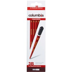 Columbia Copperplate Lead Pencils Hexagon 3B Pack Of 20 