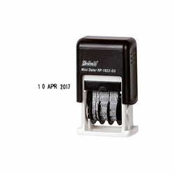 DESKMATE SELF INKING STAMP 3mm Mini Date