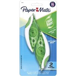 Liquid Paper Correction Tape Dryline Grip 5mmx8.5m Pack of 2