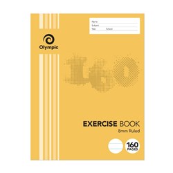 Olympic Exercise Book E2816 225mm x 175mm 8mm Ruled 160 Page