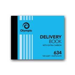 Olympic 634 Delivery Book Carbon Duplicate 100 x 125mm 100 Leaf Blue