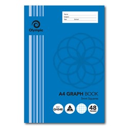 Olympic GH548 Graph Book A4 5mm Graph 48 Page 48 Page 