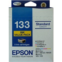 Epson C13T133694 - 133 Ink Cartridge Value Pack Assorted Colours
