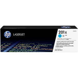 HP 201X LaserJet Toner Cartridge High Yield Cyan CF401X