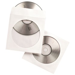 Fellowes CD Envelopes With Clear Window Pack of 100