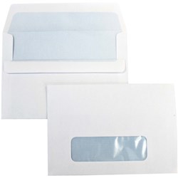 Cumberland Window Face Envelope C6 Self Seal Secretive White Box Of 500