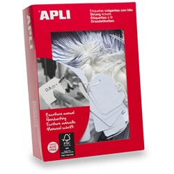 Apli 390 Strung Tickets 22 x 35mm White Box Of 500