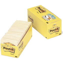 Post-It 654-18CP Notes 76x76mm Cabinet Pack Canary Yellow 90 Sheet Pad Pack of 18