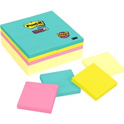 Post-It 654-24SSCYM Super Sticky Notes 76mmx76mm Supernova Neons Pack of 24