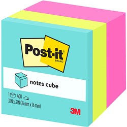 Post-It 2027-RCR Memo Cubes 76x76mm 400 Sheet Pink Wave