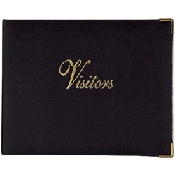 Zions 72Bk Visitors Book 200x250mm General Purpose 128 Page Black