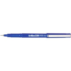 Artline 220 Fineliner Pen Super Fine 0.2mm Blue 