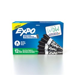 Expo Dry Erase Whiteboard Marker Bullet 2mm Black  