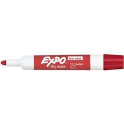 Expo Dry Erase Whiteboard Marker Bullet 2mm Red  