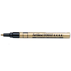 Artline 990XF Metallic Permanent Marker Fine  Bullet 1.2mm Gold