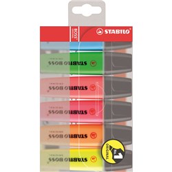 Stabilo Boss 70/6-6 Highlighters Chisel 2-5mm Assorted Wallet Of 6