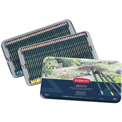 Derwent Artist 72 Pencils Assorted Tin Pack Of 72