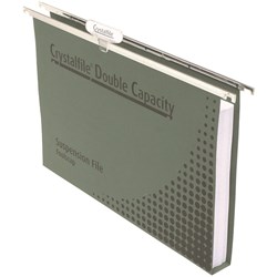 Crystalfile Suspension Files Enviro Double Capacity With Tabs & Inserts Pack Of 10