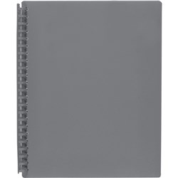 Marbig Display Book A4 Refillable 20 Pocket Grey