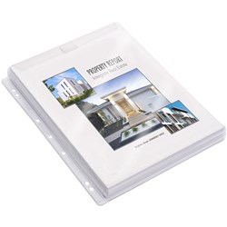 Marbig Professional Sheet Protectors A4 Heavy Duty 25mm Gusseted Flap Clear Pack 10