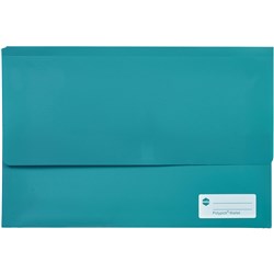 Marbig Polypick Document Wallet Foolscap 25mm Gusset Teal