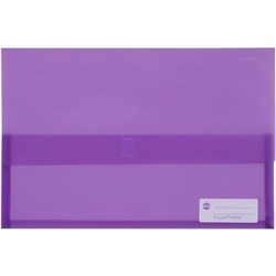 Marbig Polypick Document Wallet Foolscap 25mm Gusset Purple