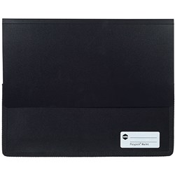 Marbig Polypick Document Wallet A4 Heavy Duty 45mm Gusset Black