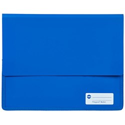 Marbig Polypick Document Wallet A4 Heavy Duty 45mm Gusset Blue