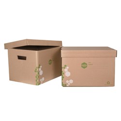 Marbig Sto-Away Archive Boxes 315W x 420D x 275mmH  Grey Pack Of 2