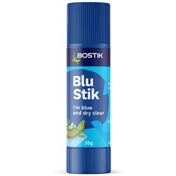 Bostik Blu Stik 35gm Large Blue Dries Clear  