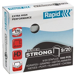 Rapid 9/20 Staples Heavy Duty Super Strong Box Of 1000