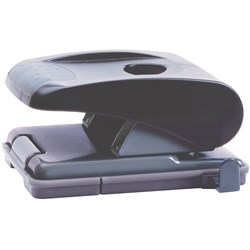 Marbig 2 Hole Plastic Punch Medium 20 Sheet Capacity Black