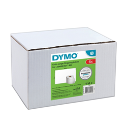 Dymo 2128307 Labelwriter High Capacity XL Shipping Label 104x159mm Box of 6 rolls/220 labels each roll.