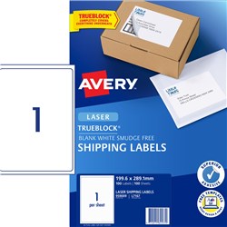 Avery Laser Shipping Labels White L7167 199.6x289.1mm 1UP 100 Labels 100 Sheets