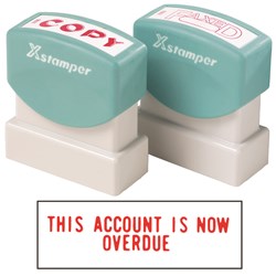 XStamper Stamp CX-BN 1344 This Account Is Now Overdue Red