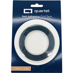 Quartet Geotape Whiteboard Grid Tape 1.5mmx15m Black Crepe