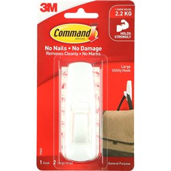 Command 17003 General Purpose Hooks Large Single White