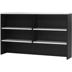 Logan Desk Hutch 1800W x 315D x 1075mmH White And Ironstone 